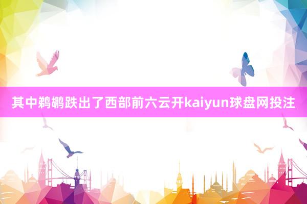 其中鹈鹕跌出了西部前六云开kaiyun球盘网投注